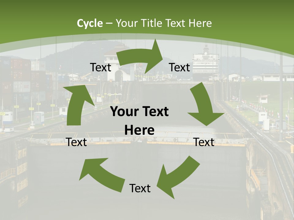 A Large Body Of Water With A Bridge In The Middle Of It PowerPoint Template