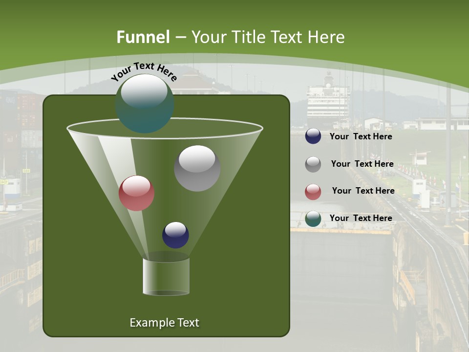 A Large Body Of Water With A Bridge In The Middle Of It PowerPoint Template