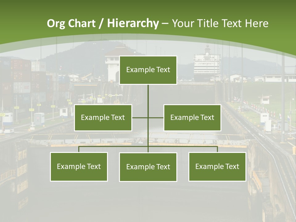 A Large Body Of Water With A Bridge In The Middle Of It PowerPoint Template