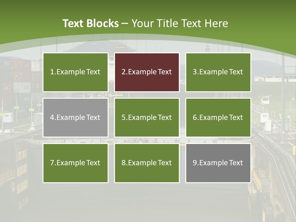 A Large Body Of Water With A Bridge In The Middle Of It PowerPoint Template