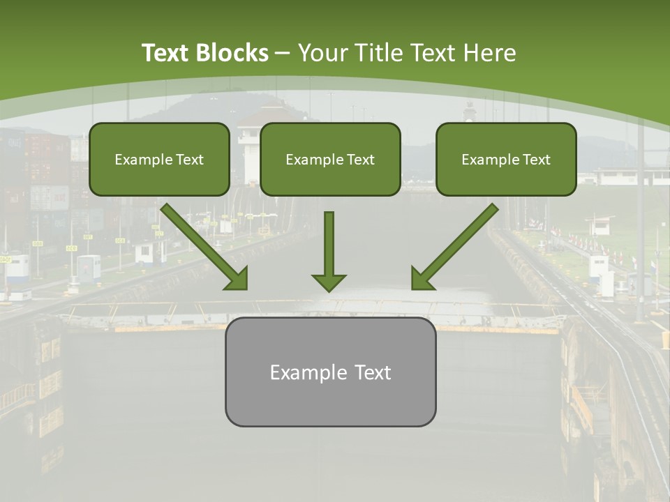 A Large Body Of Water With A Bridge In The Middle Of It PowerPoint Template