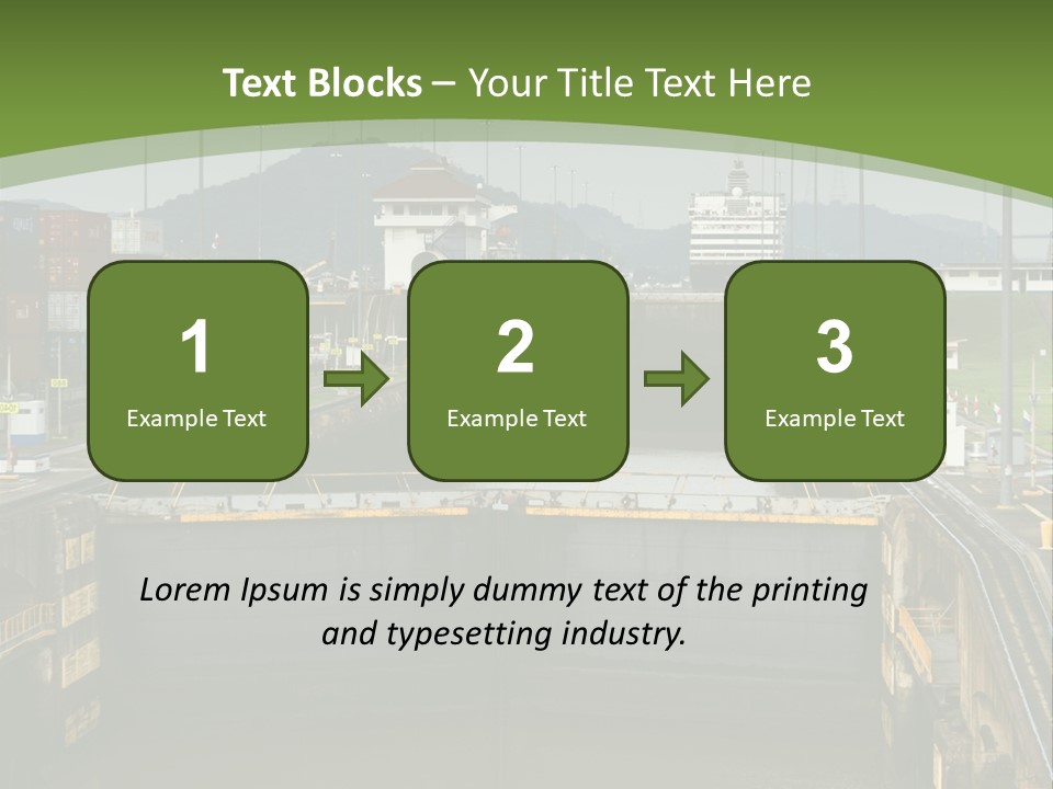 A Large Body Of Water With A Bridge In The Middle Of It PowerPoint Template