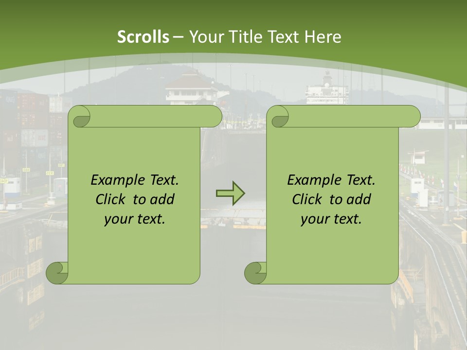 A Large Body Of Water With A Bridge In The Middle Of It PowerPoint Template