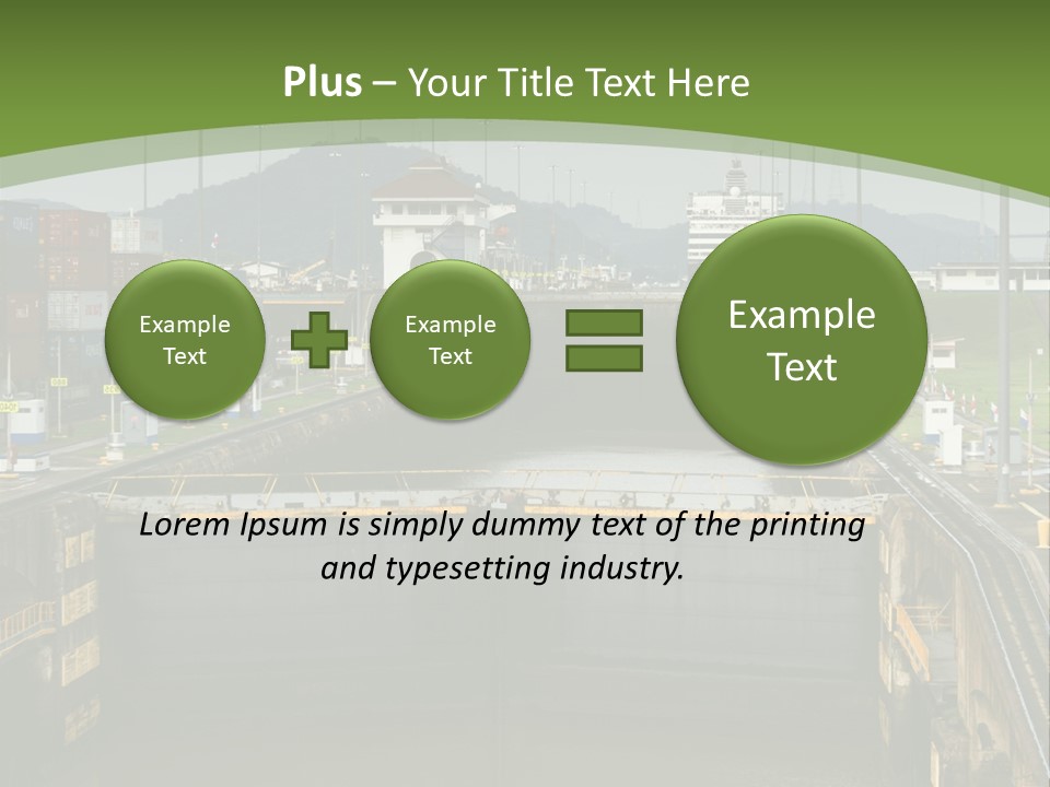 A Large Body Of Water With A Bridge In The Middle Of It PowerPoint Template