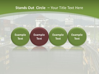 A Large Body Of Water With A Bridge In The Middle Of It PowerPoint Template