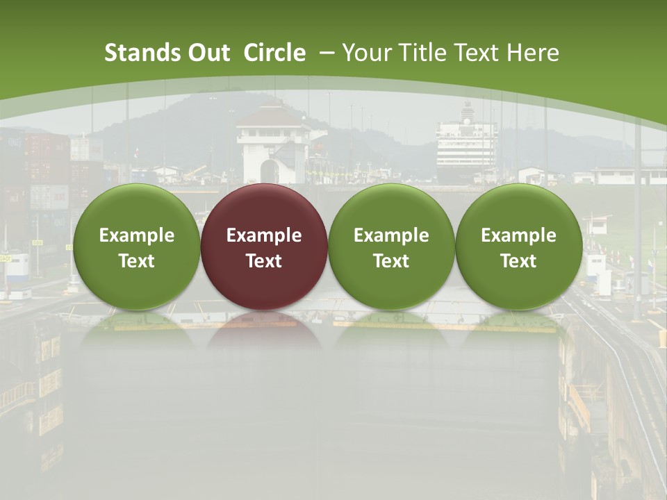 A Large Body Of Water With A Bridge In The Middle Of It PowerPoint Template