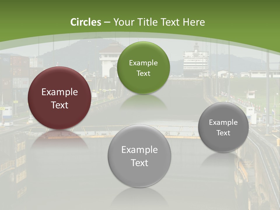 A Large Body Of Water With A Bridge In The Middle Of It PowerPoint Template