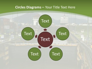 A Large Body Of Water With A Bridge In The Middle Of It PowerPoint Template