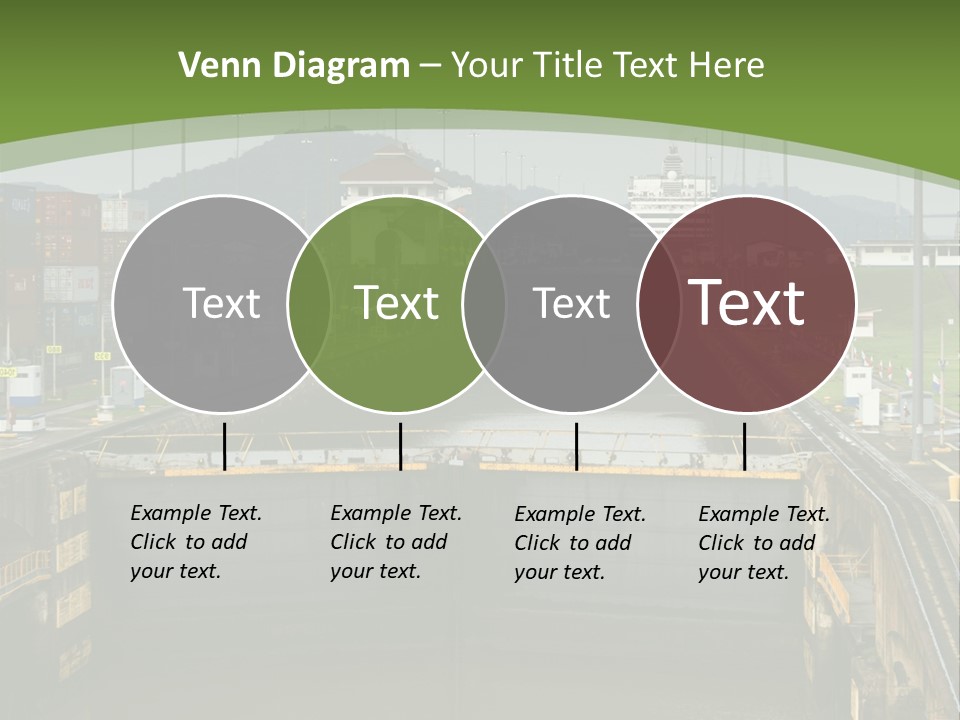 A Large Body Of Water With A Bridge In The Middle Of It PowerPoint Template