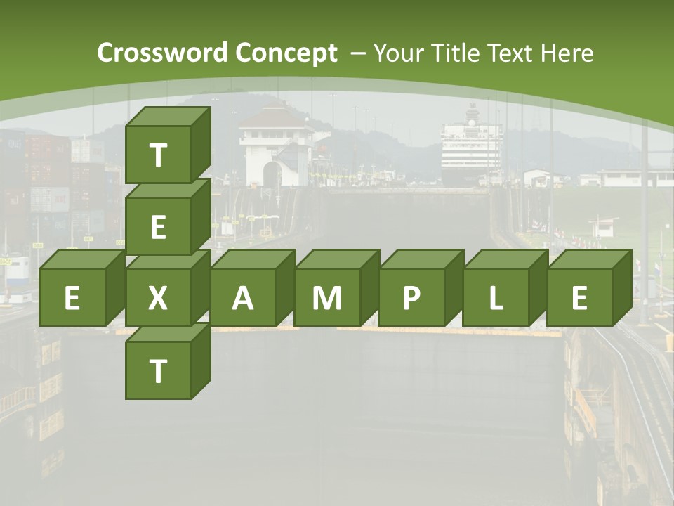 A Large Body Of Water With A Bridge In The Middle Of It PowerPoint Template