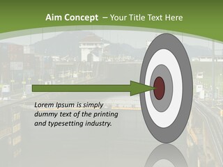 A Large Body Of Water With A Bridge In The Middle Of It PowerPoint Template