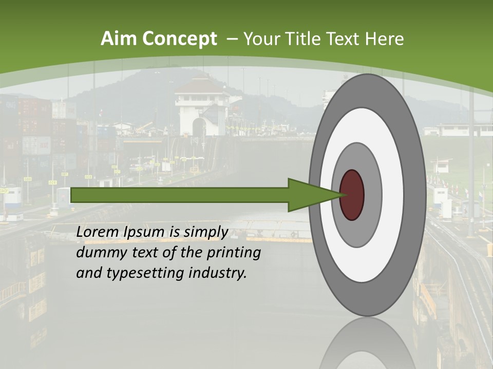 A Large Body Of Water With A Bridge In The Middle Of It PowerPoint Template