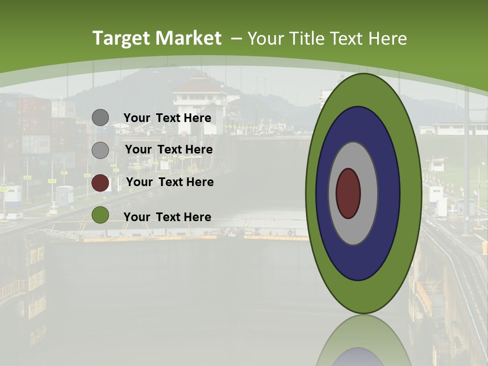 A Large Body Of Water With A Bridge In The Middle Of It PowerPoint Template