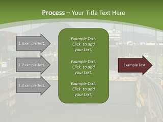 A Large Body Of Water With A Bridge In The Middle Of It PowerPoint Template