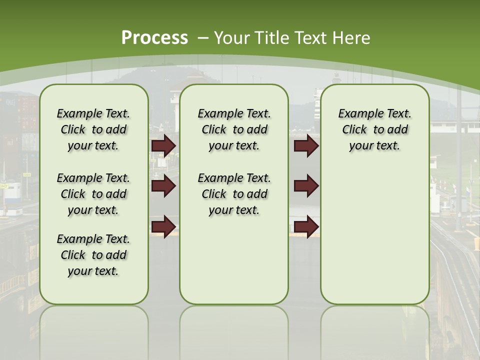 A Large Body Of Water With A Bridge In The Middle Of It PowerPoint Template