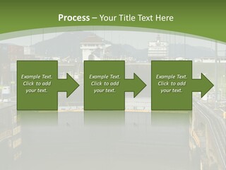 A Large Body Of Water With A Bridge In The Middle Of It PowerPoint Template