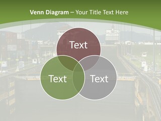 A Large Body Of Water With A Bridge In The Middle Of It PowerPoint Template