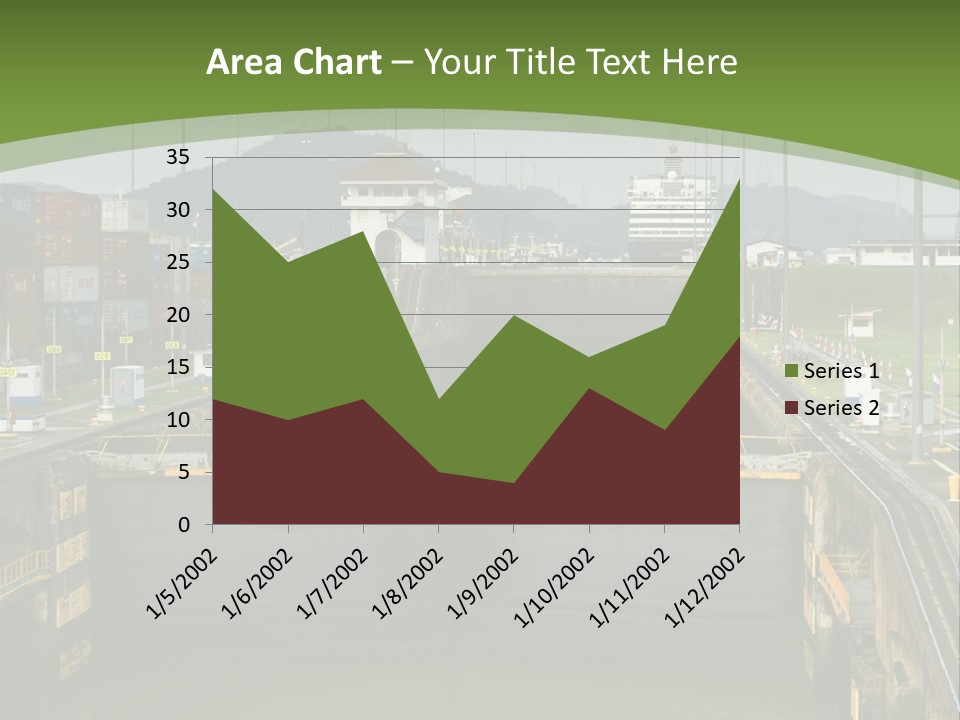 A Large Body Of Water With A Bridge In The Middle Of It PowerPoint Template