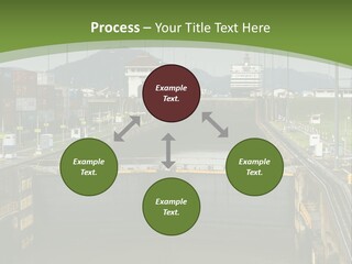 A Large Body Of Water With A Bridge In The Middle Of It PowerPoint Template