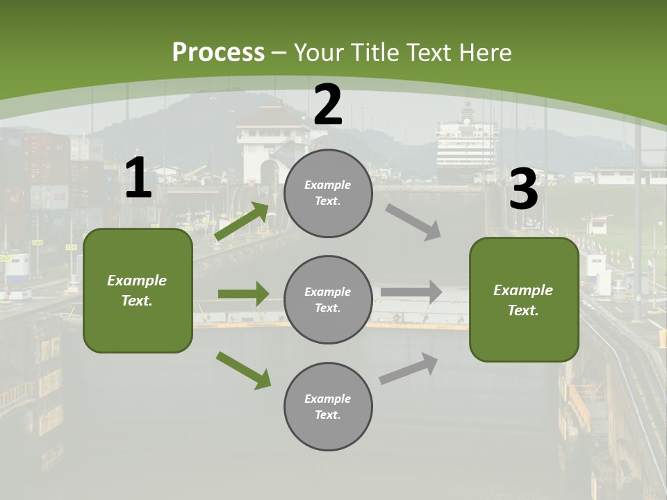 A Large Body Of Water With A Bridge In The Middle Of It PowerPoint Template