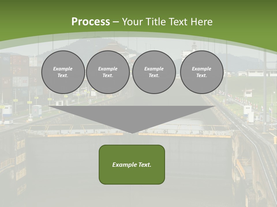 A Large Body Of Water With A Bridge In The Middle Of It PowerPoint Template