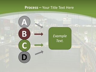 A Large Body Of Water With A Bridge In The Middle Of It PowerPoint Template