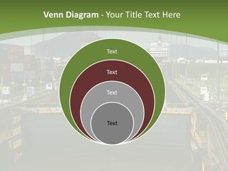 A Large Body Of Water With A Bridge In The Middle Of It PowerPoint Template