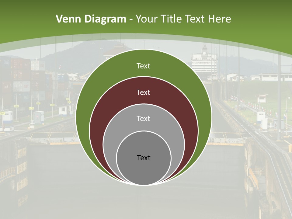 A Large Body Of Water With A Bridge In The Middle Of It PowerPoint Template