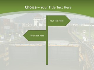 A Large Body Of Water With A Bridge In The Middle Of It PowerPoint Template