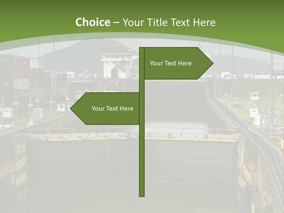 A Large Body Of Water With A Bridge In The Middle Of It PowerPoint Template