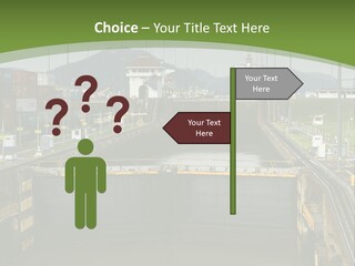 A Large Body Of Water With A Bridge In The Middle Of It PowerPoint Template