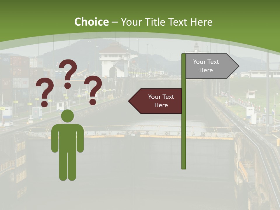 A Large Body Of Water With A Bridge In The Middle Of It PowerPoint Template