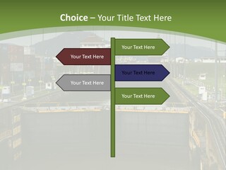 A Large Body Of Water With A Bridge In The Middle Of It PowerPoint Template