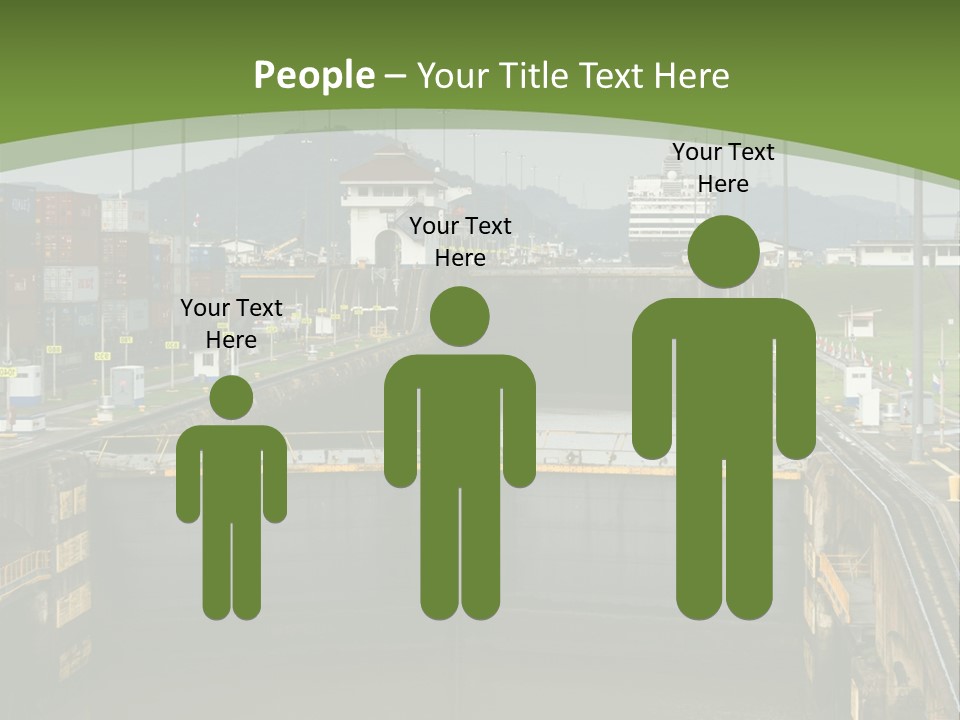 A Large Body Of Water With A Bridge In The Middle Of It PowerPoint Template