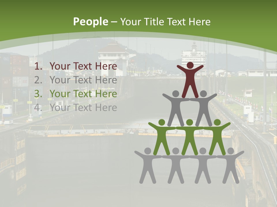 A Large Body Of Water With A Bridge In The Middle Of It PowerPoint Template