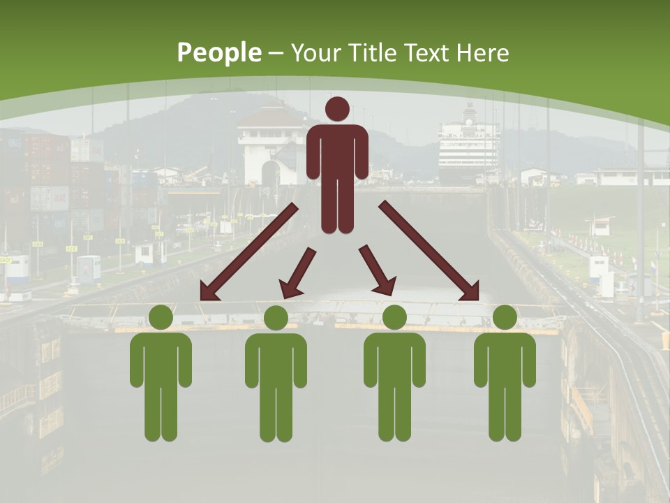 A Large Body Of Water With A Bridge In The Middle Of It PowerPoint Template