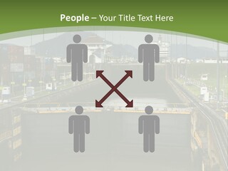 A Large Body Of Water With A Bridge In The Middle Of It PowerPoint Template