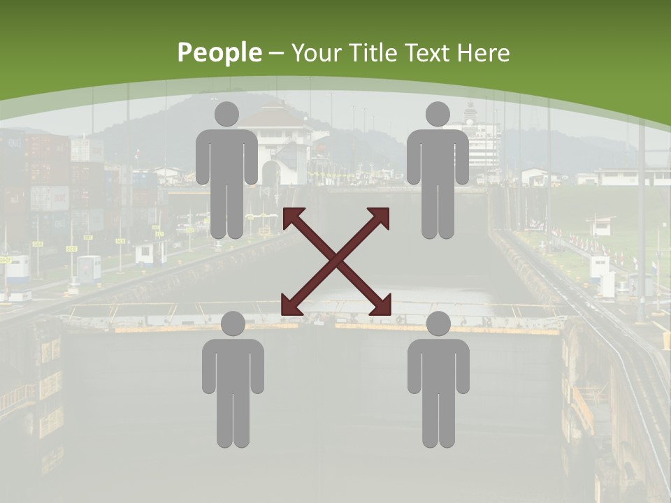 A Large Body Of Water With A Bridge In The Middle Of It PowerPoint Template