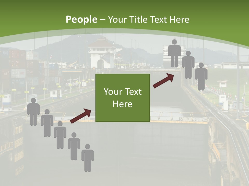 A Large Body Of Water With A Bridge In The Middle Of It PowerPoint Template