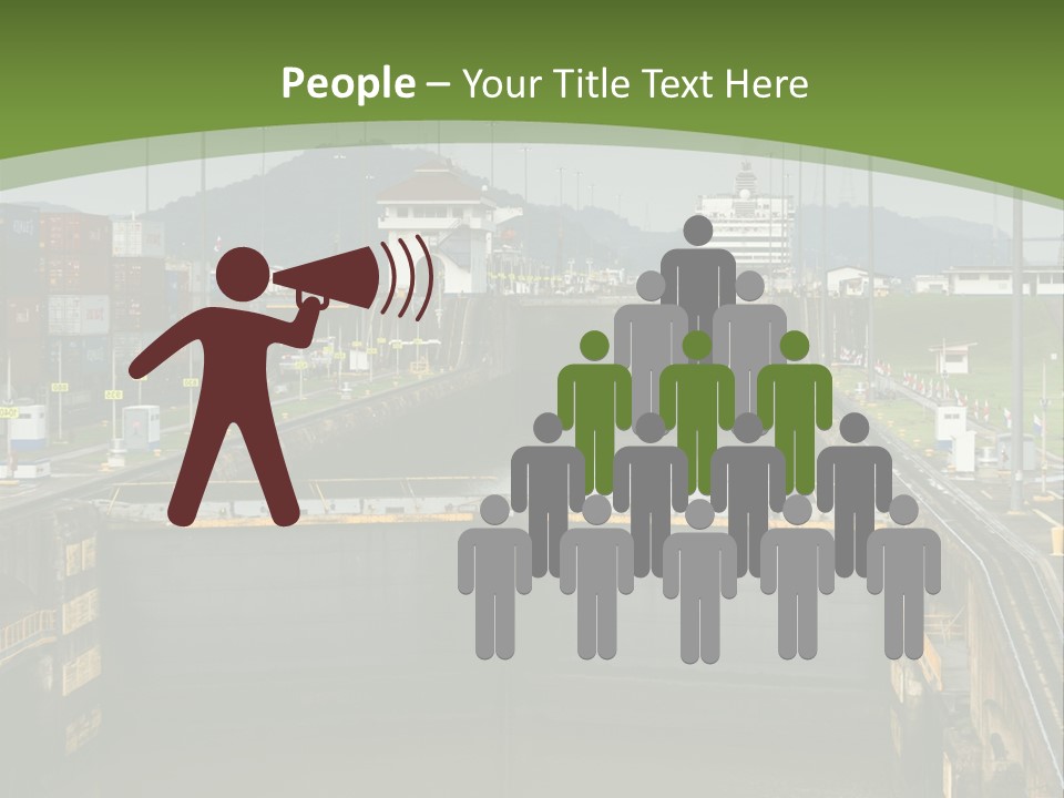 A Large Body Of Water With A Bridge In The Middle Of It PowerPoint Template