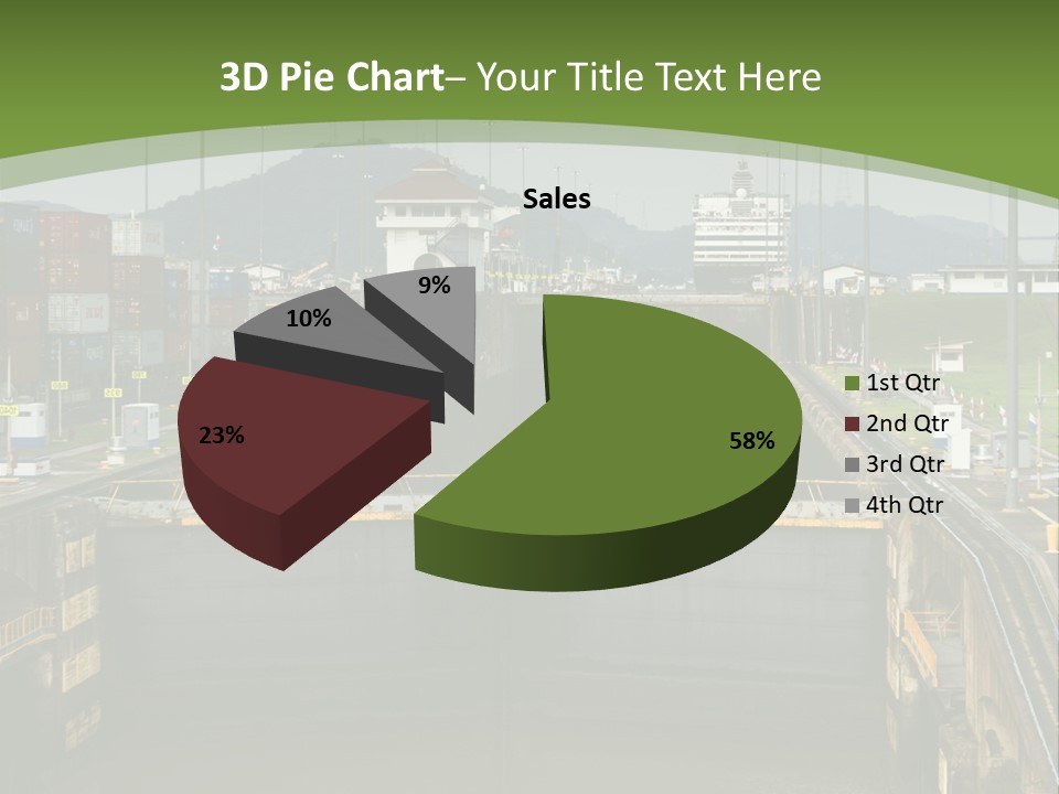 A Large Body Of Water With A Bridge In The Middle Of It PowerPoint Template