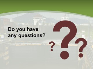 A Large Body Of Water With A Bridge In The Middle Of It PowerPoint Template