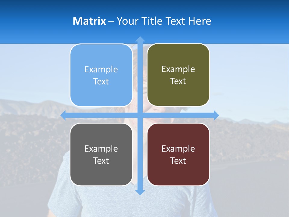 A Young Boy Standing In Front Of A Mountain PowerPoint Template