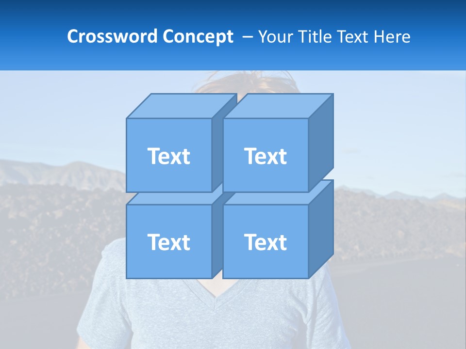A Young Boy Standing In Front Of A Mountain PowerPoint Template
