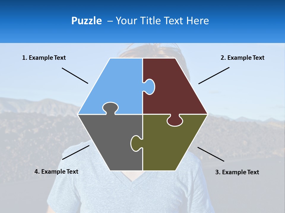 A Young Boy Standing In Front Of A Mountain PowerPoint Template