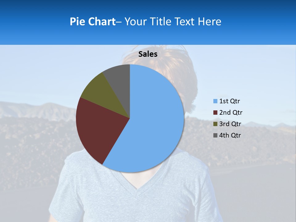A Young Boy Standing In Front Of A Mountain PowerPoint Template