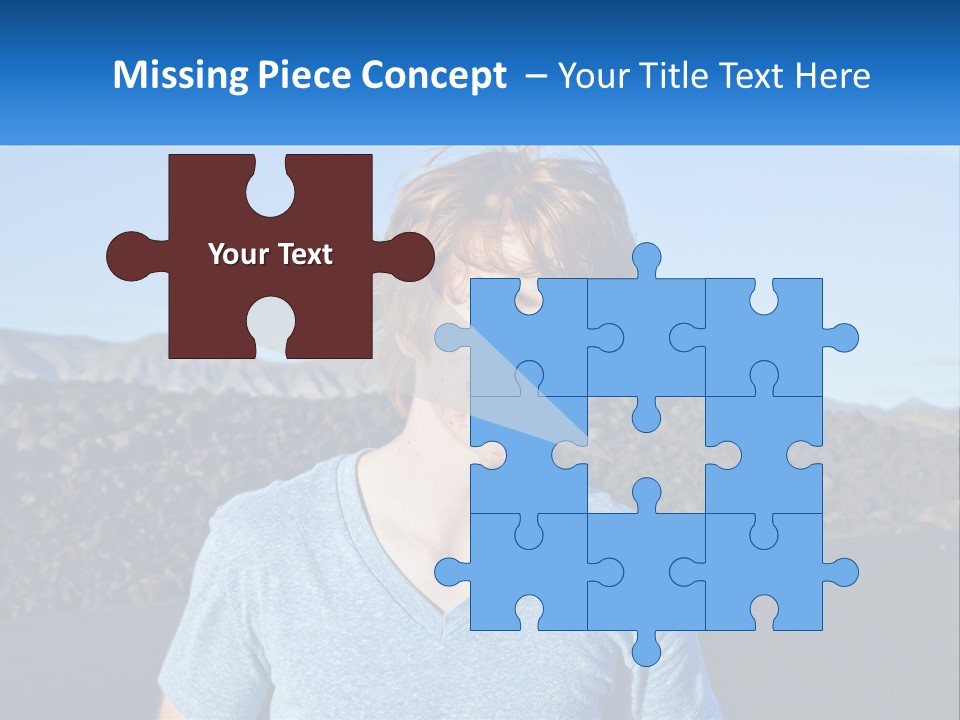 A Young Boy Standing In Front Of A Mountain PowerPoint Template