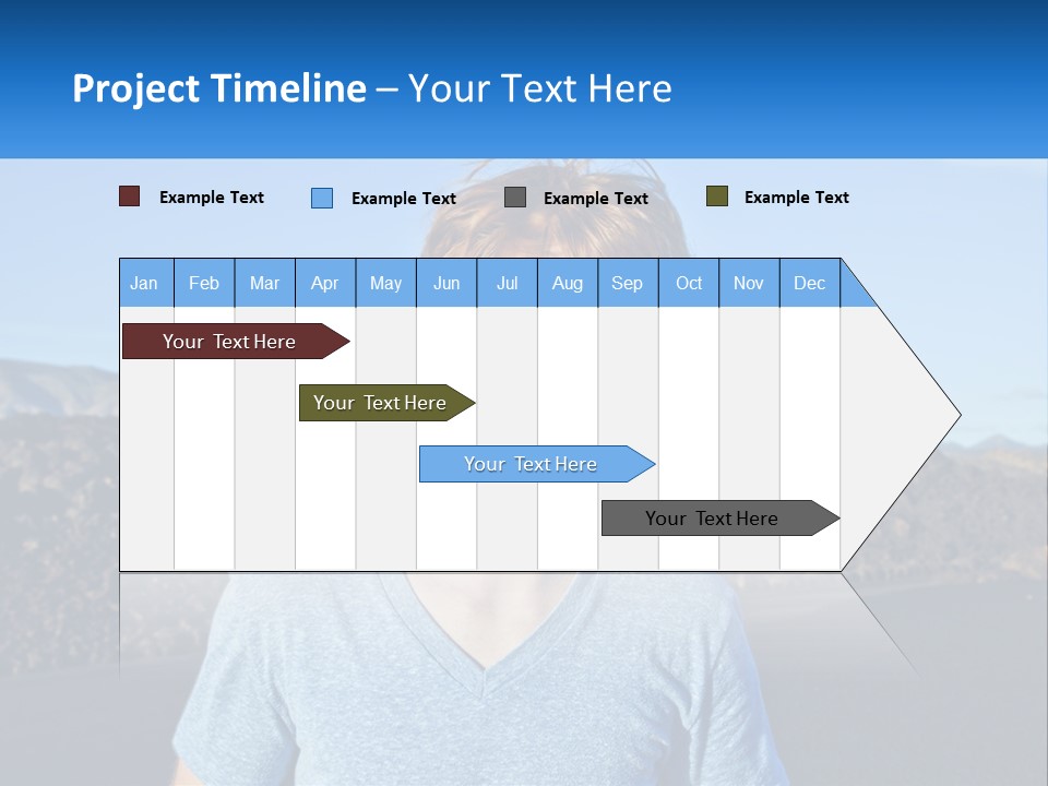 A Young Boy Standing In Front Of A Mountain PowerPoint Template