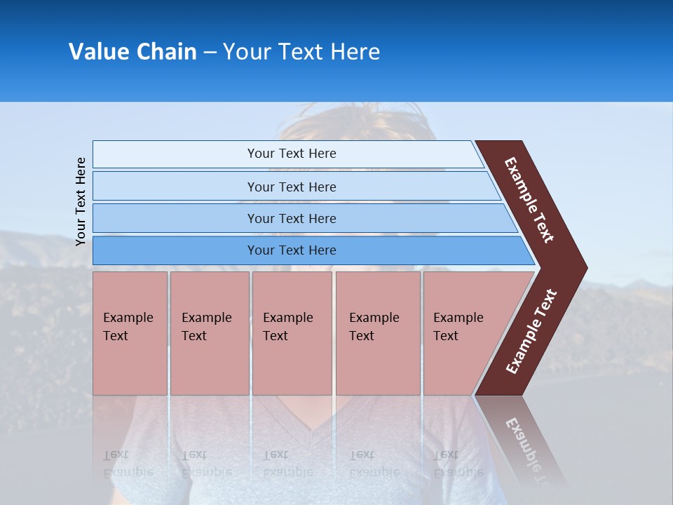A Young Boy Standing In Front Of A Mountain PowerPoint Template