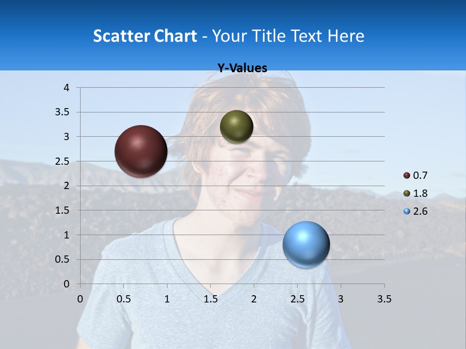 A Young Boy Standing In Front Of A Mountain PowerPoint Template